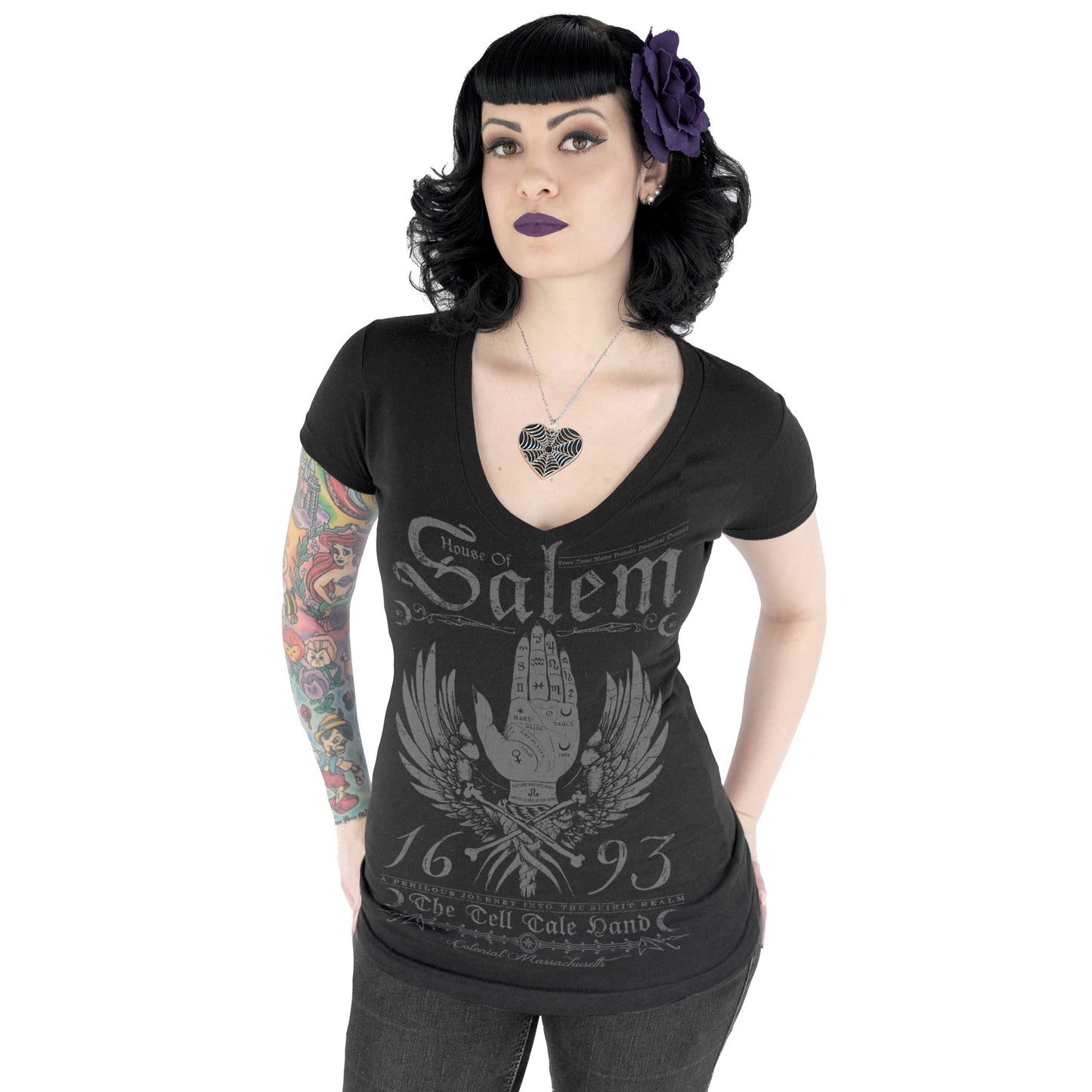 HOUSE OF SALEM WOMEN'S V-NECK TEE