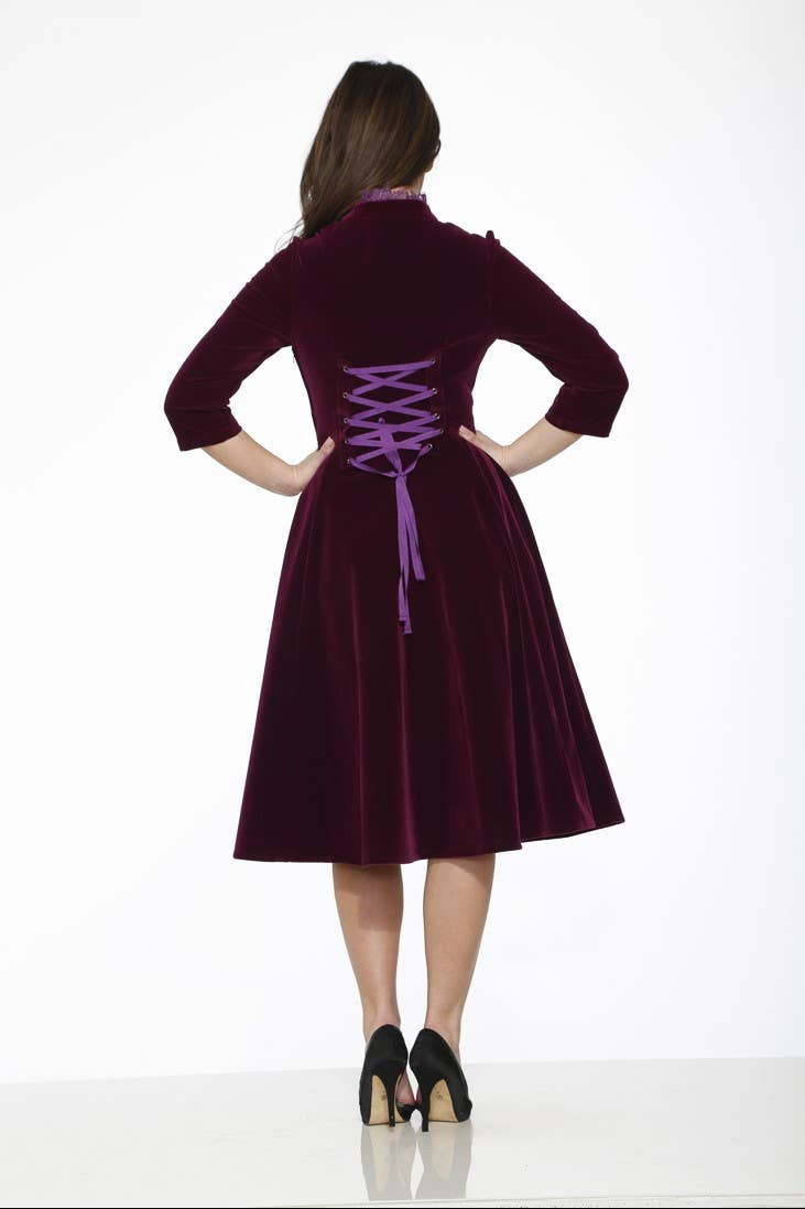 Nightshade Purple Velvet Dress