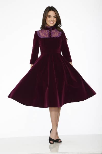 Nightshade Purple Velvet Dress