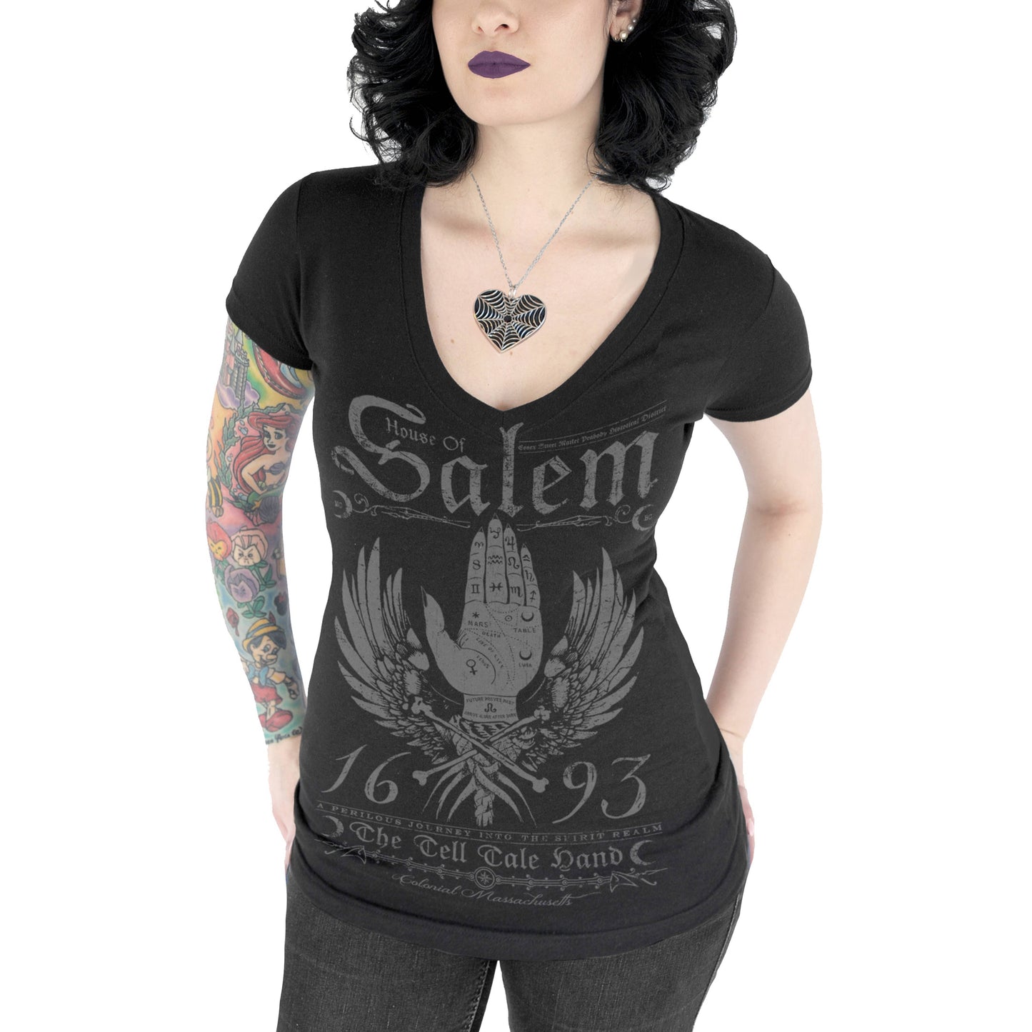 HOUSE OF SALEM WOMEN'S V-NECK TEE