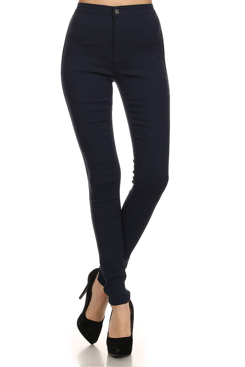 High-waist Super-stretch Skinny Pants